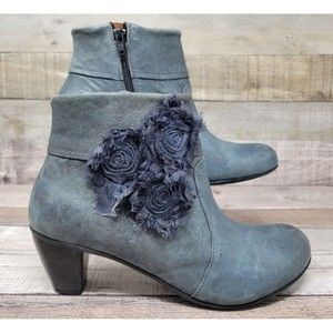Brako Anatomic Bootie Blue Rose Leather Women's 40 / 9 Made in Spain
